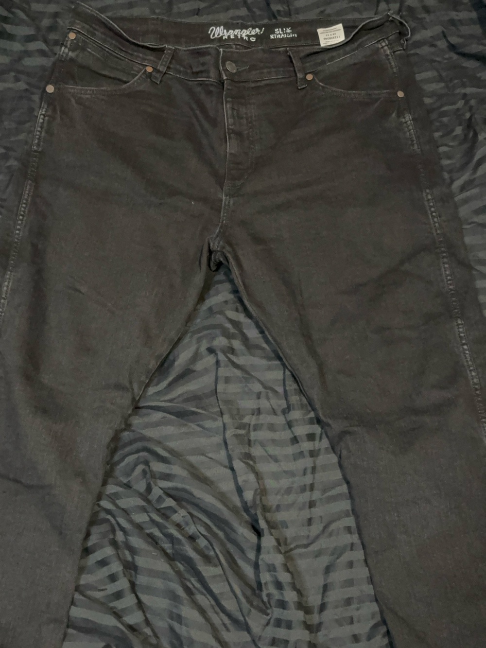 Wrangler Retro Slim Straight Black Jeans